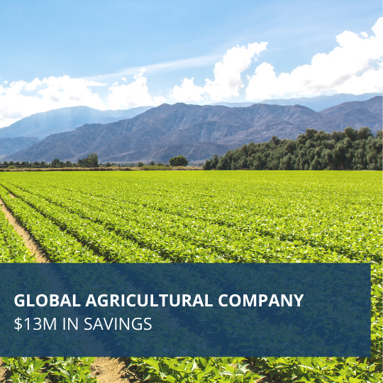 We helped a Global Agricultural Company save $13M on their software contract.