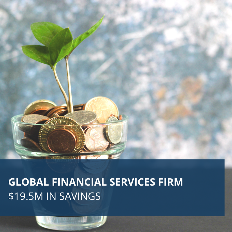 We helped a Global Financial Services Firm save $19.5 Million on their software contract.